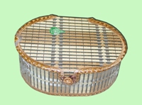 Шкатулка из бамбука  из 5-х (5 шт)  в ассортименте (разные фрмы и рисунки) 391598