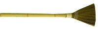 Веник хозайственный с ручкой из бамбуковой палки (длина ручки - 120 см) C8 /405503
